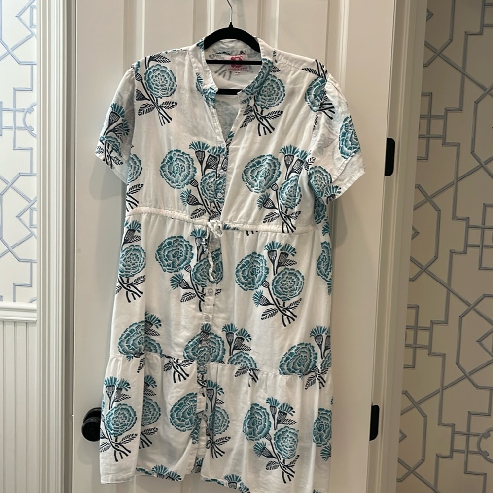 Victoria Dunn XL blue and white floral dress